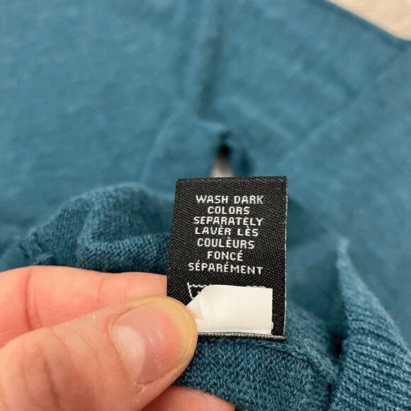 Britches Mens Wool Sweater Tight Knit Pullover V-Neck Blue Sz XL - Picture 4 of 7